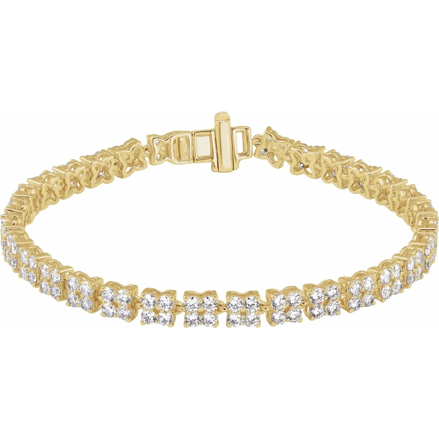 14k Gold 5 1/3 CTW Lab-Grown Diamond Line Bracelet 7.25"