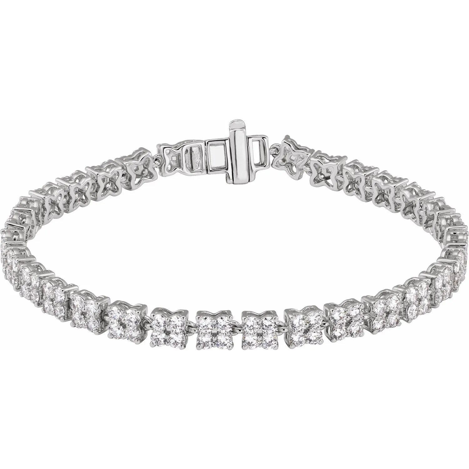 14k Gold 5 1/3 CTW Lab-Grown Diamond Line Bracelet 7.25"
