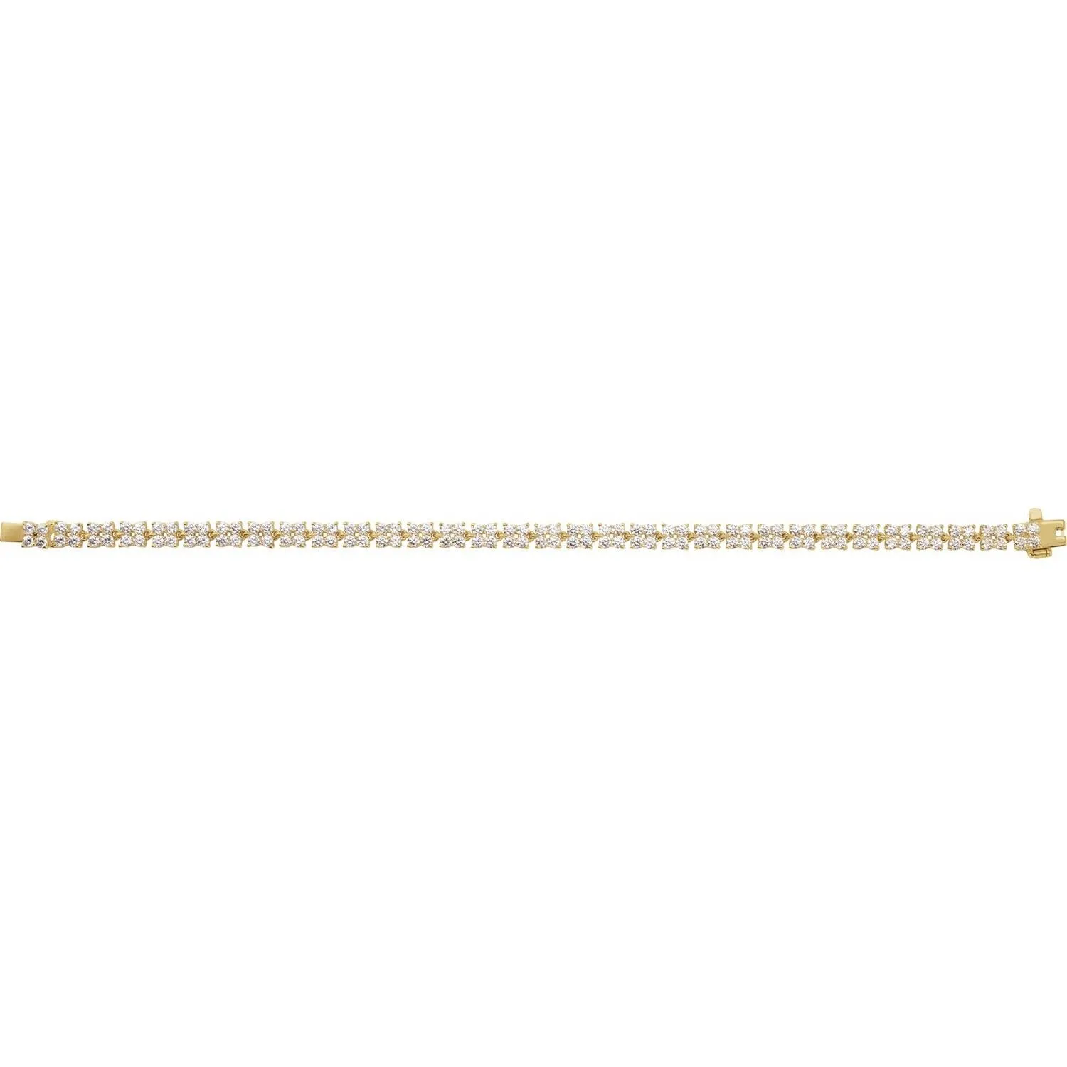 14k Gold 5 1/3 CTW Lab-Grown Diamond Line Bracelet 7.25"