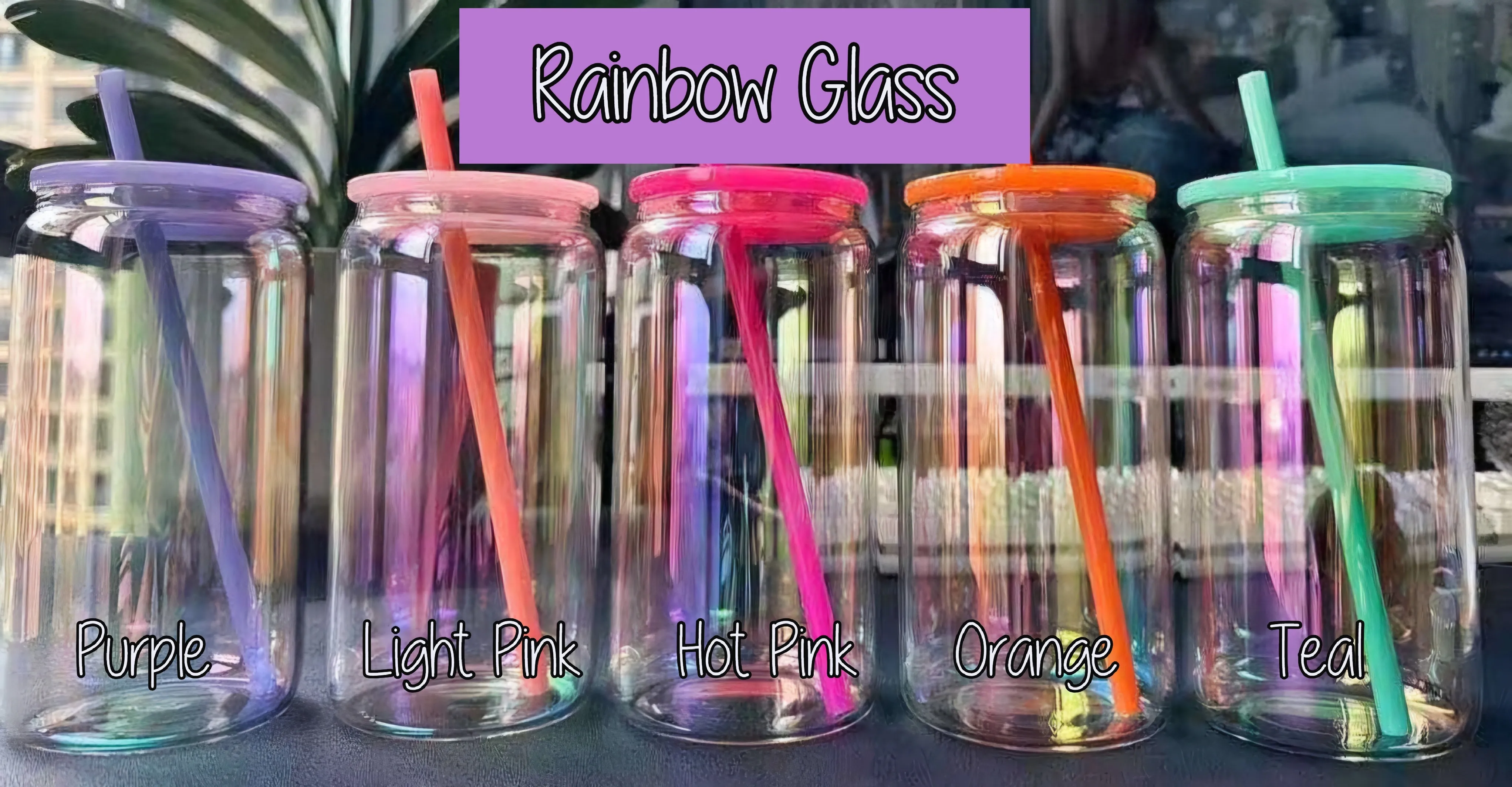 16oz Glass or Plastic Cup-Summer Flowers SM