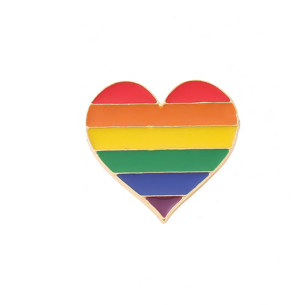 5PCS Pride Rainbow Pins Love Letter Brooch Badge Accessory LGBT