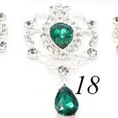 5pcs/Lot 32x62mm Water Drop Brooches Plating Silver Sewing Alloy Button Decor DIY