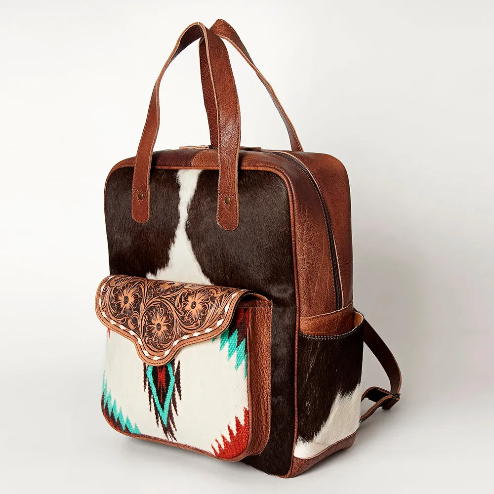 ADBG849C American Darling Saddle Blanket Hair On Genuine Leather Women Bag Western Handbag Purse