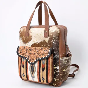 ADBG849E American Darling Hand Tooled Saddle Blanket Hair On Genuine Leather Women Bag Western Handbag Purse