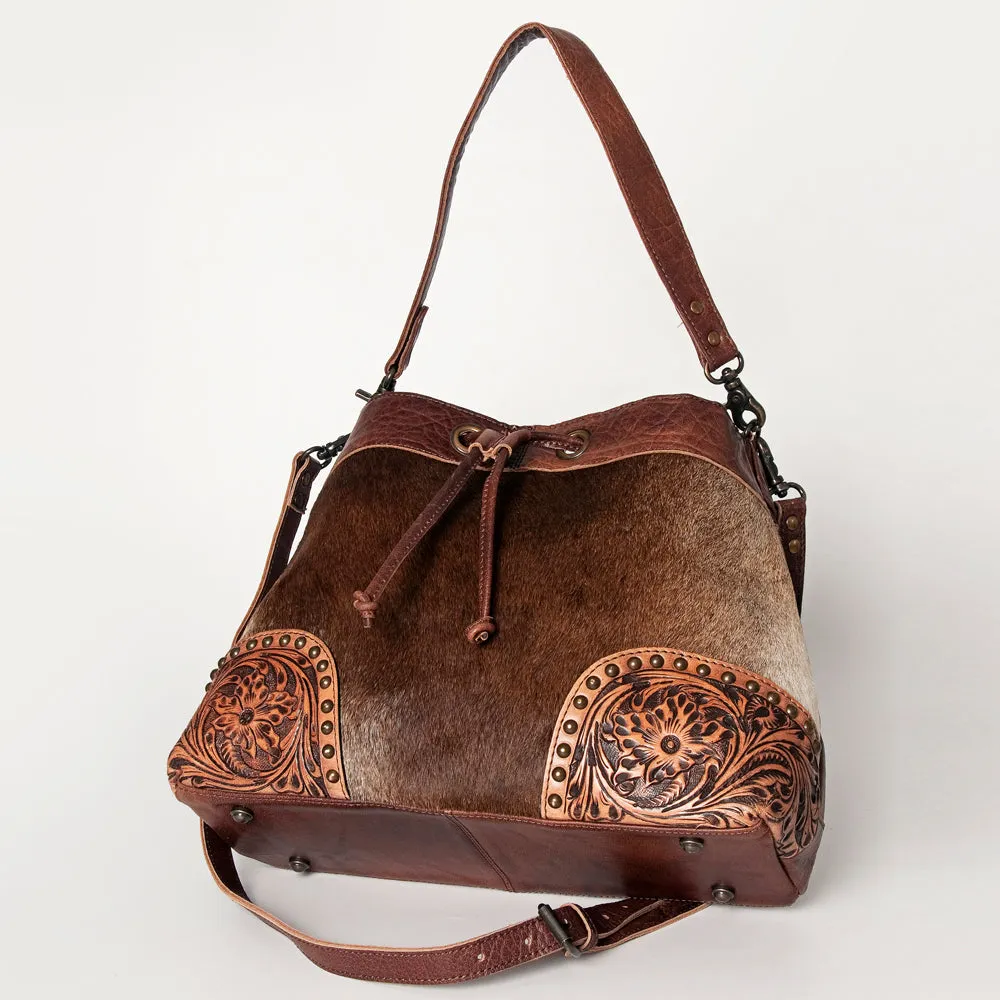 ADBG929A American Darling Hand Tooled Hair On Genuine Leather Women Bag Western Handbag Purse