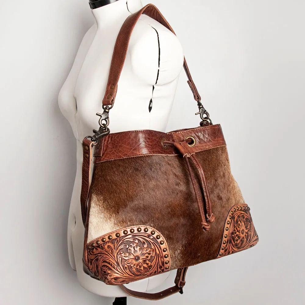 ADBG929A American Darling Hand Tooled Hair On Genuine Leather Women Bag Western Handbag Purse