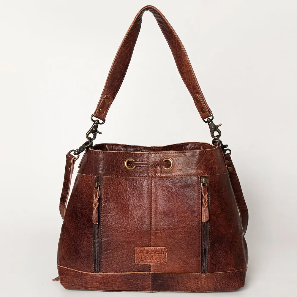 ADBG929A American Darling Hand Tooled Hair On Genuine Leather Women Bag Western Handbag Purse