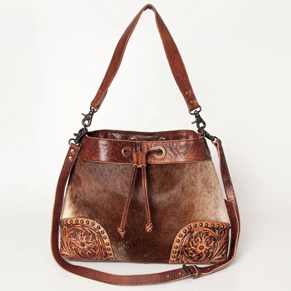 ADBG929A American Darling Hand Tooled Hair On Genuine Leather Women Bag Western Handbag Purse