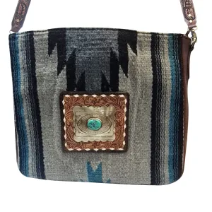 ADBGA288B American Darling Saddle Blanket Genuine Leather Women Bag Western Handbag Purse