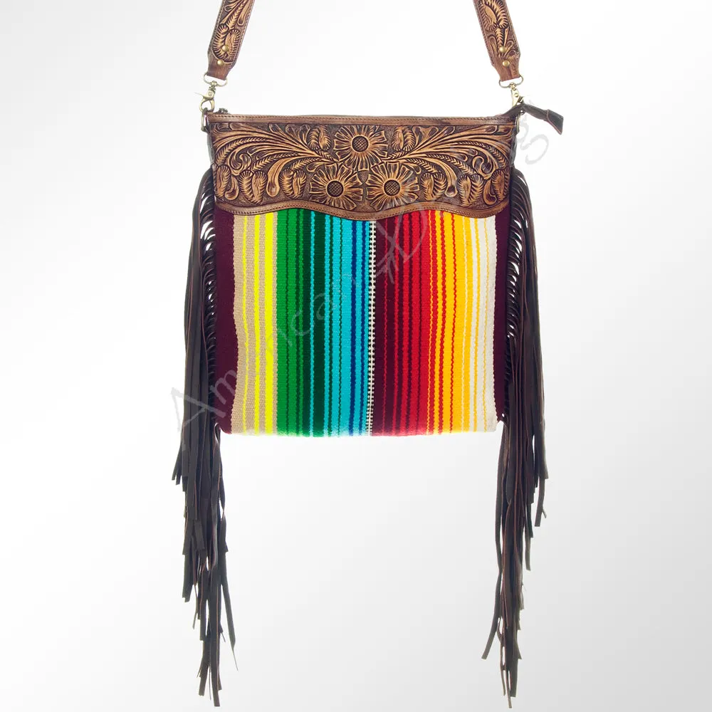 ADBGZ271 American Darling Hand Tooled Saddle Blanket Genuine Leather Women Bag Western Handbag Purse