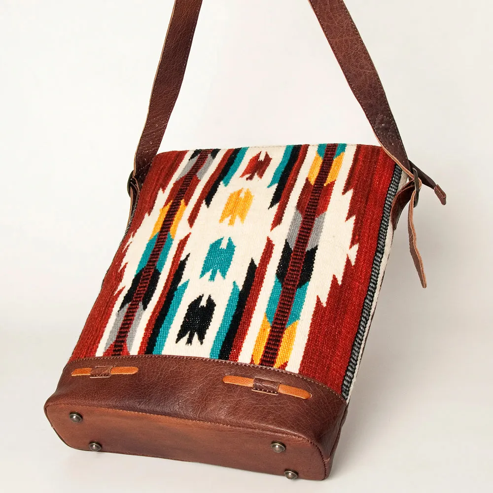 American Darling ADBG999 Large Crossbody Saddle Blanket Genuine Leather Women Bag Western Handbag Purse