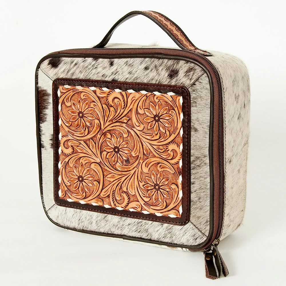American Darling ADBGA225A Jewelry Case Hand Tooled Hair On Genuine Leather Women Bag Western Handbag Purse