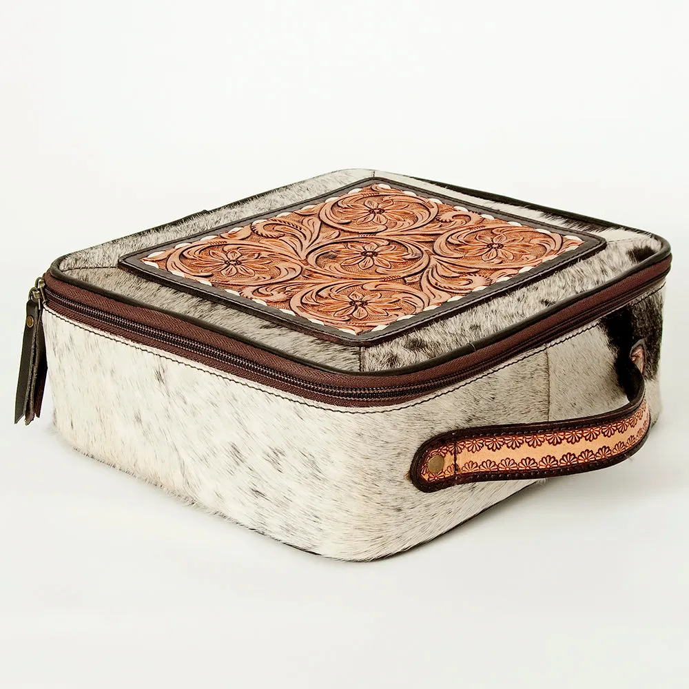 American Darling ADBGA225A Jewelry Case Hand Tooled Hair On Genuine Leather Women Bag Western Handbag Purse