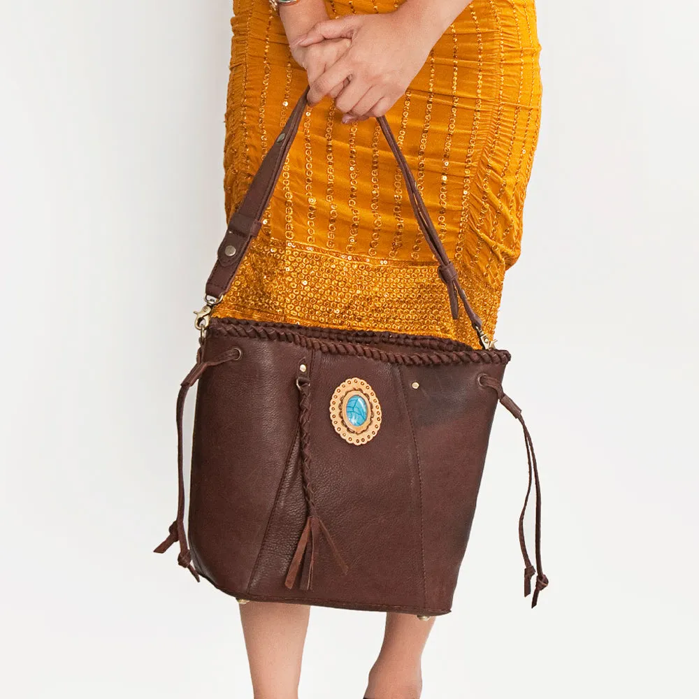 American Darling ADBGD160A Bucket Genuine Leather women bag western handbag purse