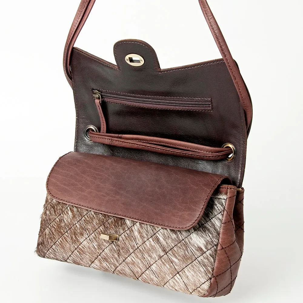 American Darling ADBGI157 Crossbody Hand Tooled Hair-On Genuine Leather Women Bag Western Handbag Purse