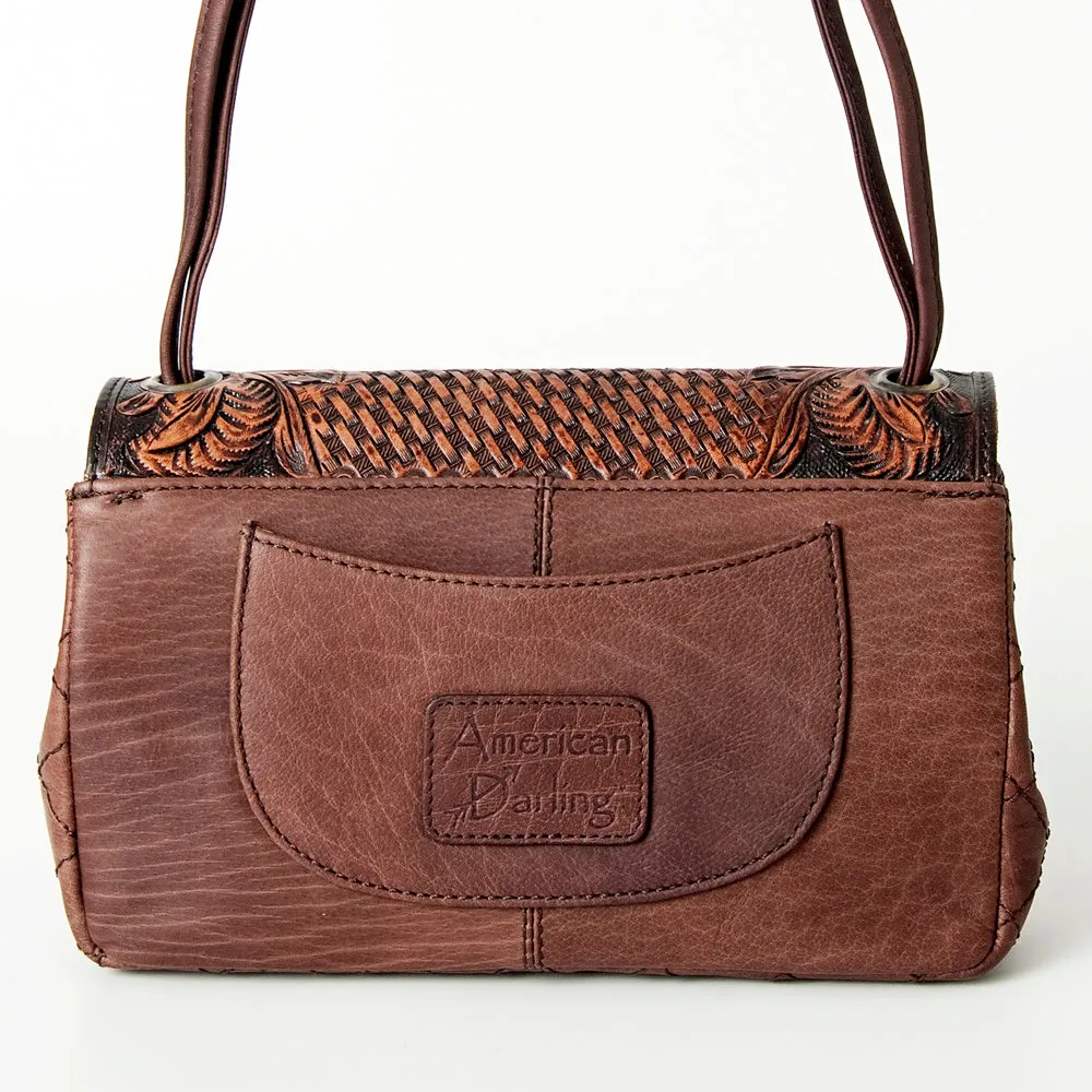American Darling ADBGI157 Crossbody Hand Tooled Hair-On Genuine Leather Women Bag Western Handbag Purse