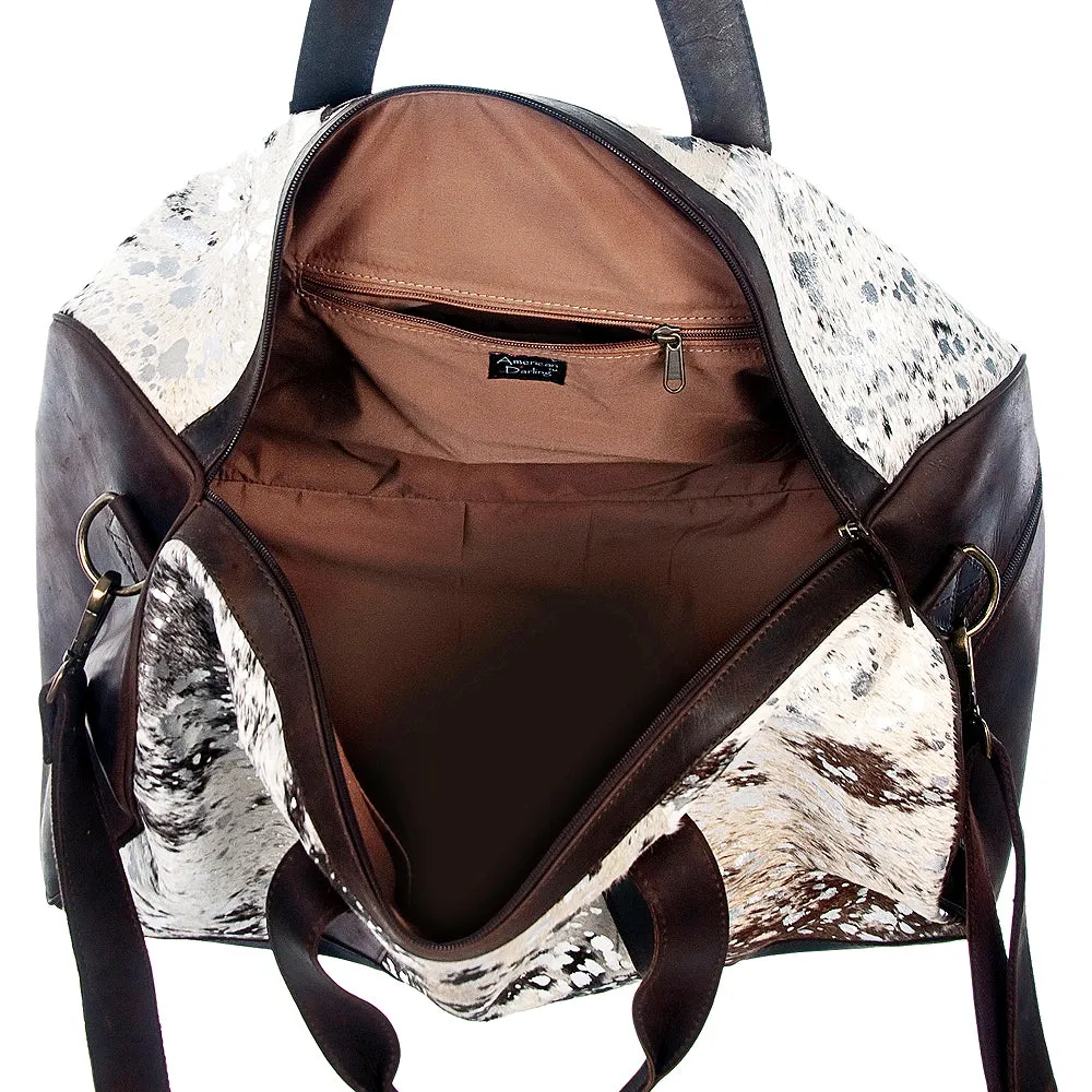 American Darling ADBGS174ACSL Duffel Hair On Genuine Leather Women Bag Western Handbag Purse