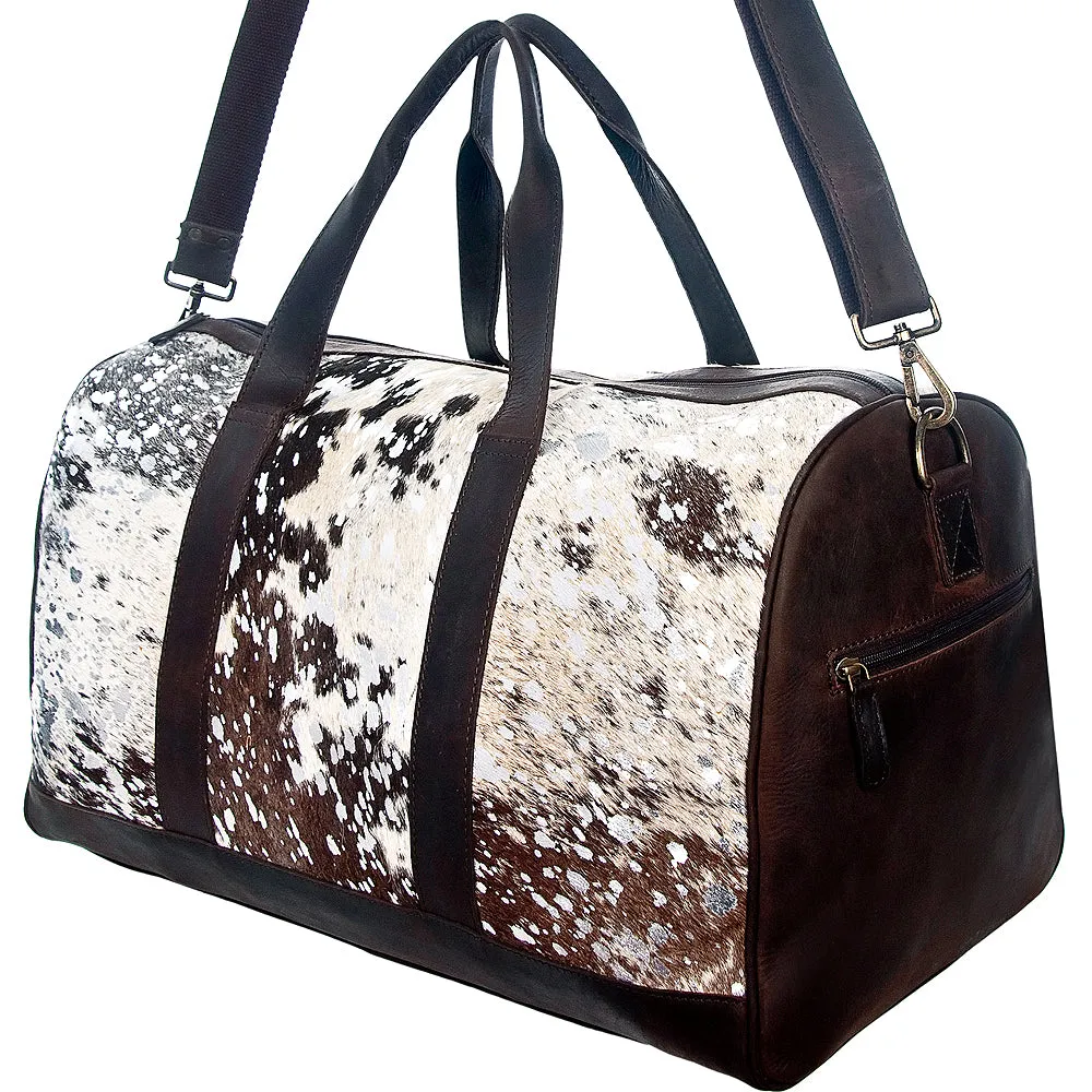 American Darling ADBGS174ACSL Duffel Hair On Genuine Leather Women Bag Western Handbag Purse