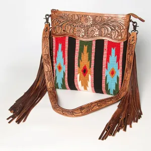 American Darling ADBGZ563A Signature Crossbody Hand Tooled Saddle Blanket Genuine Leather women bag western handbag purse