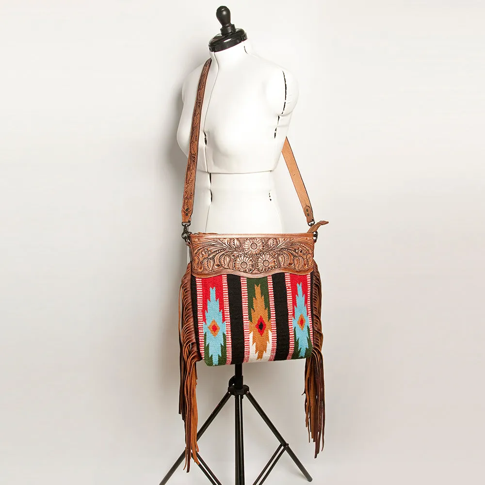 American Darling ADBGZ563A Signature Crossbody Hand Tooled Saddle Blanket Genuine Leather women bag western handbag purse
