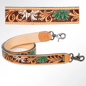 American Darling ADSTF151 Hand Tooled Genuine Leather Crossbody Handle Strap For Bags