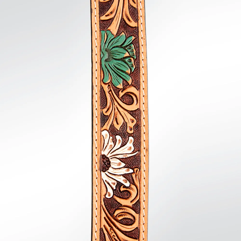 American Darling ADSTF151 Hand Tooled Genuine Leather Crossbody Handle Strap For Bags