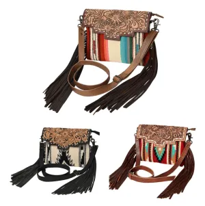 American Darling Crossbody Hand Tooled Saddle Blanket Genuine Leather Women Bag Western Handbag Purse