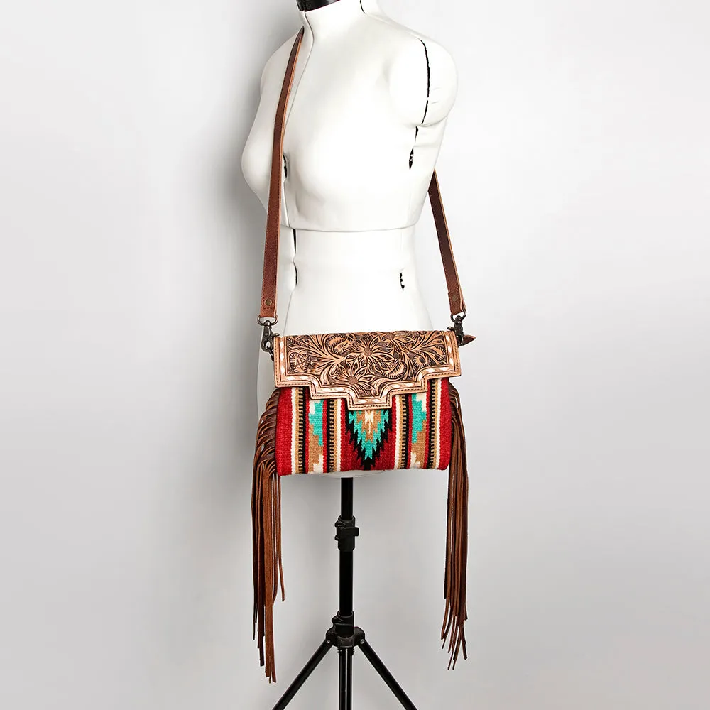 American Darling Crossbody Hand Tooled Saddle Blanket Genuine Leather Women Bag Western Handbag Purse