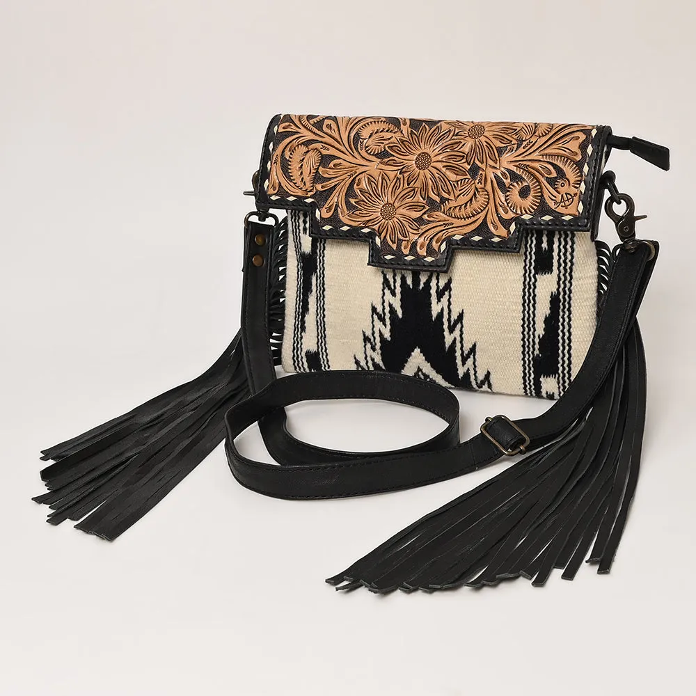 American Darling Crossbody Hand Tooled Saddle Blanket Genuine Leather Women Bag Western Handbag Purse