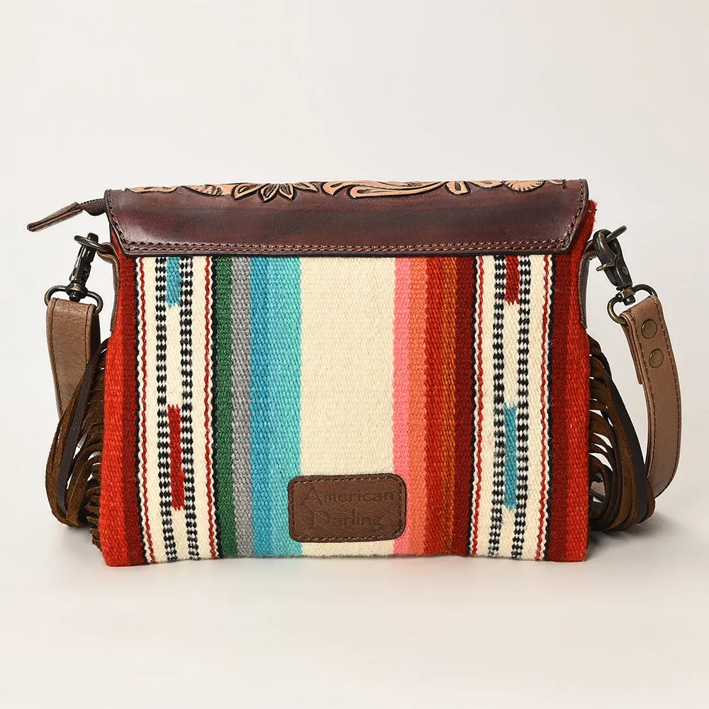 American Darling Crossbody Hand Tooled Saddle Blanket Genuine Leather Women Bag Western Handbag Purse