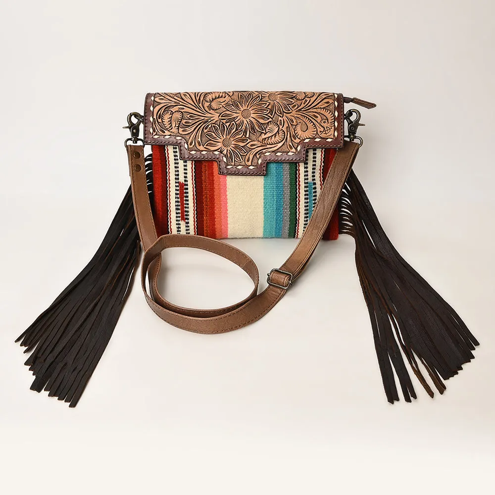American Darling Crossbody Hand Tooled Saddle Blanket Genuine Leather Women Bag Western Handbag Purse