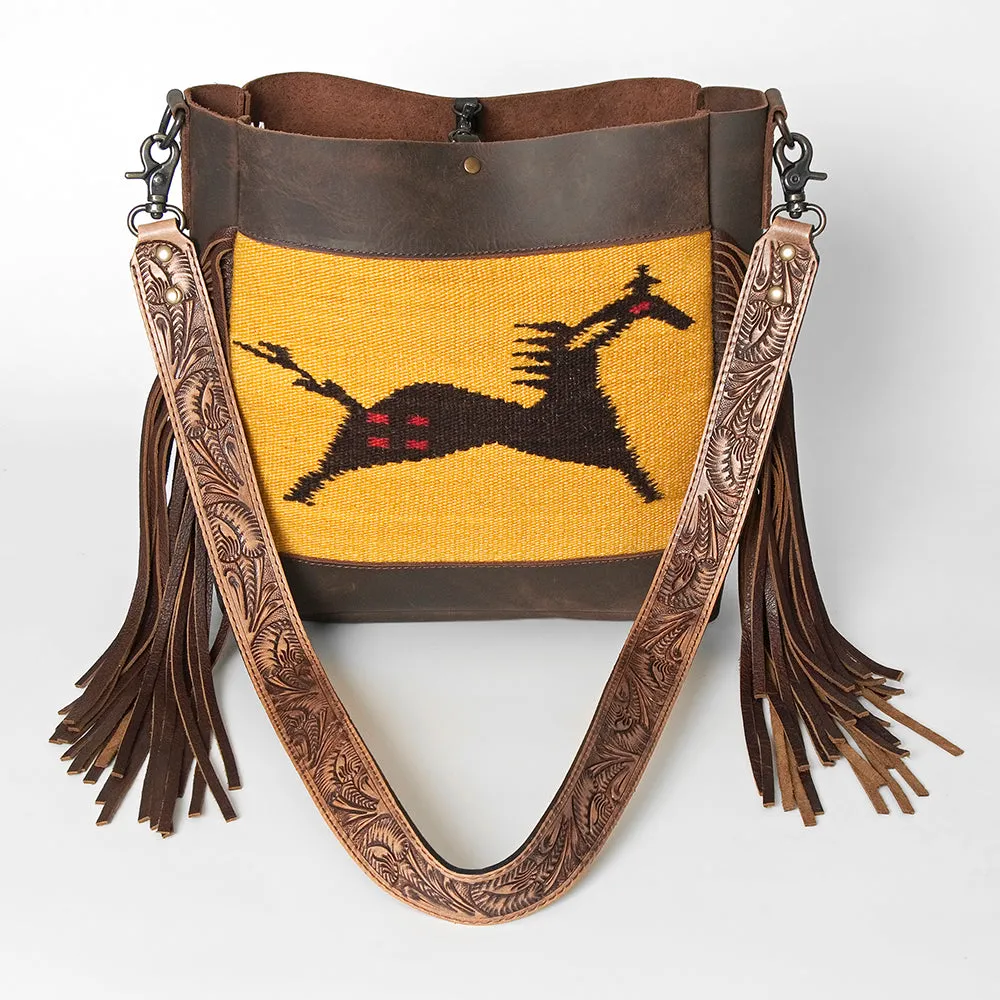 American Darling CROSSBODY Upcycled Wool Genuine Leather women bag western handbag purse
