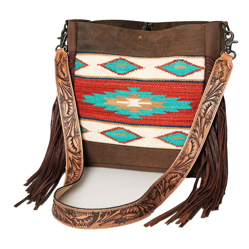 American Darling CROSSBODY Upcycled Wool Genuine Leather women bag western handbag purse