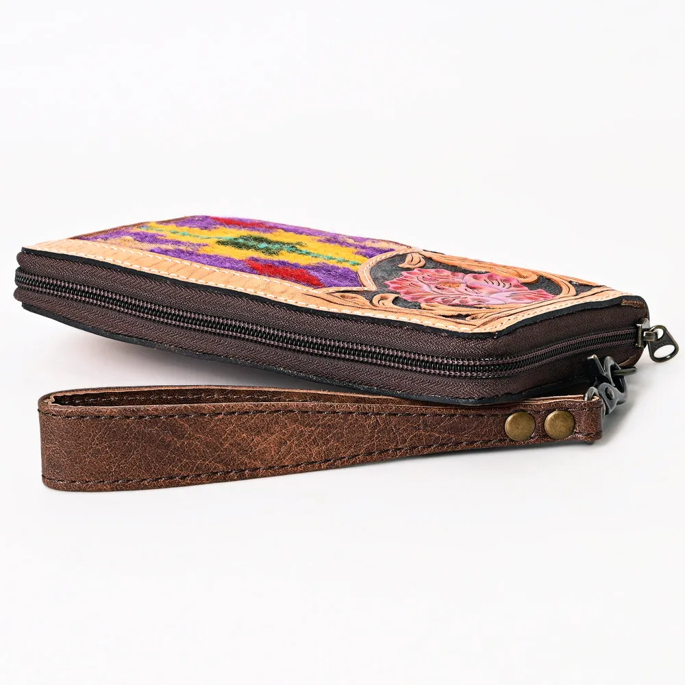 American Darling Organiser Hand Tooled Saddle Blanket Genuine Leather Women Bag Western Handbag Purse