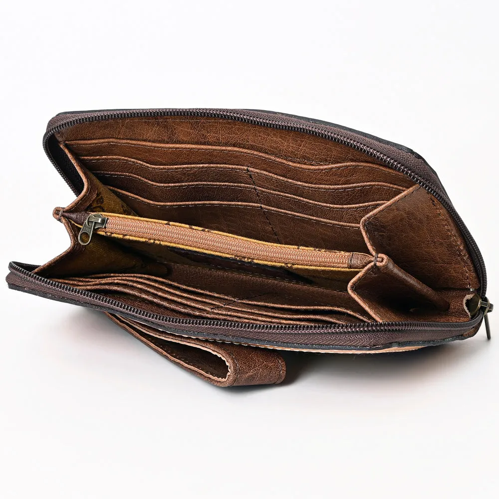 American Darling Organiser Hand Tooled Saddle Blanket Genuine Leather Women Bag Western Handbag Purse