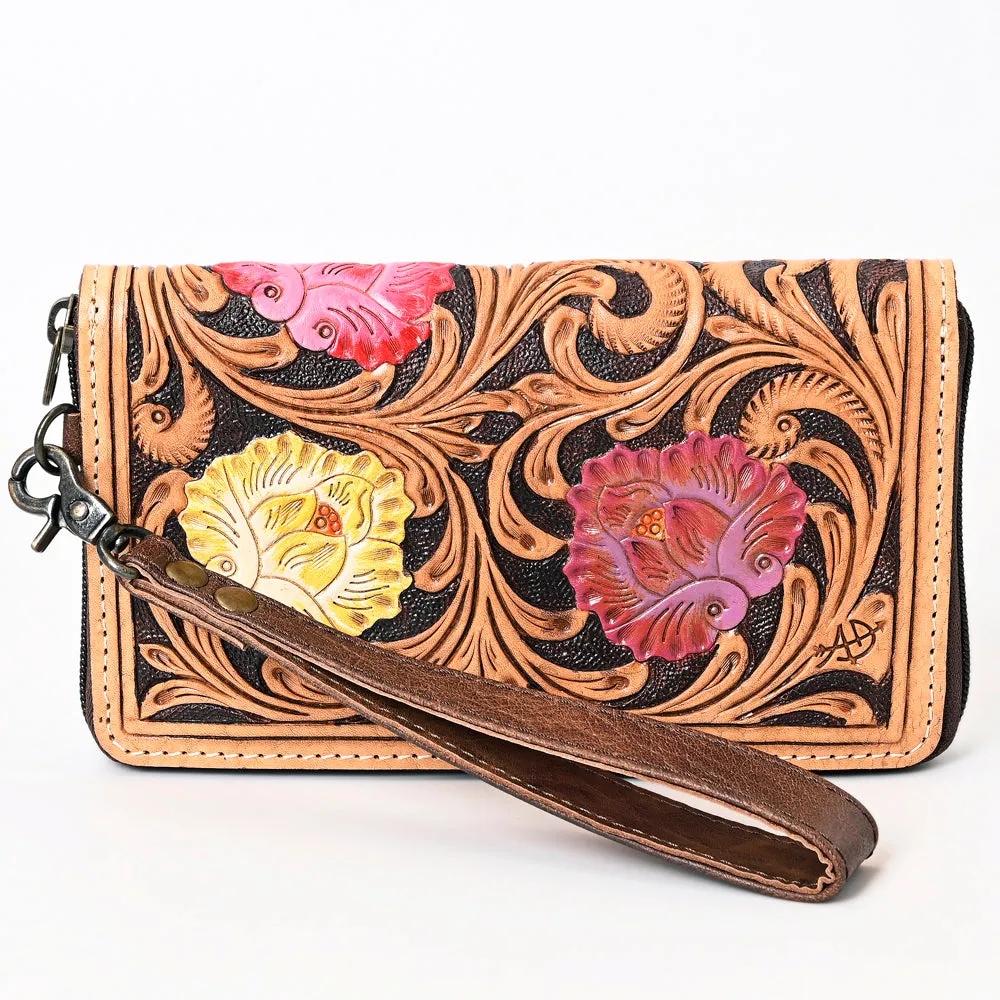 American Darling Organiser Hand Tooled Saddle Blanket Genuine Leather Women Bag Western Handbag Purse