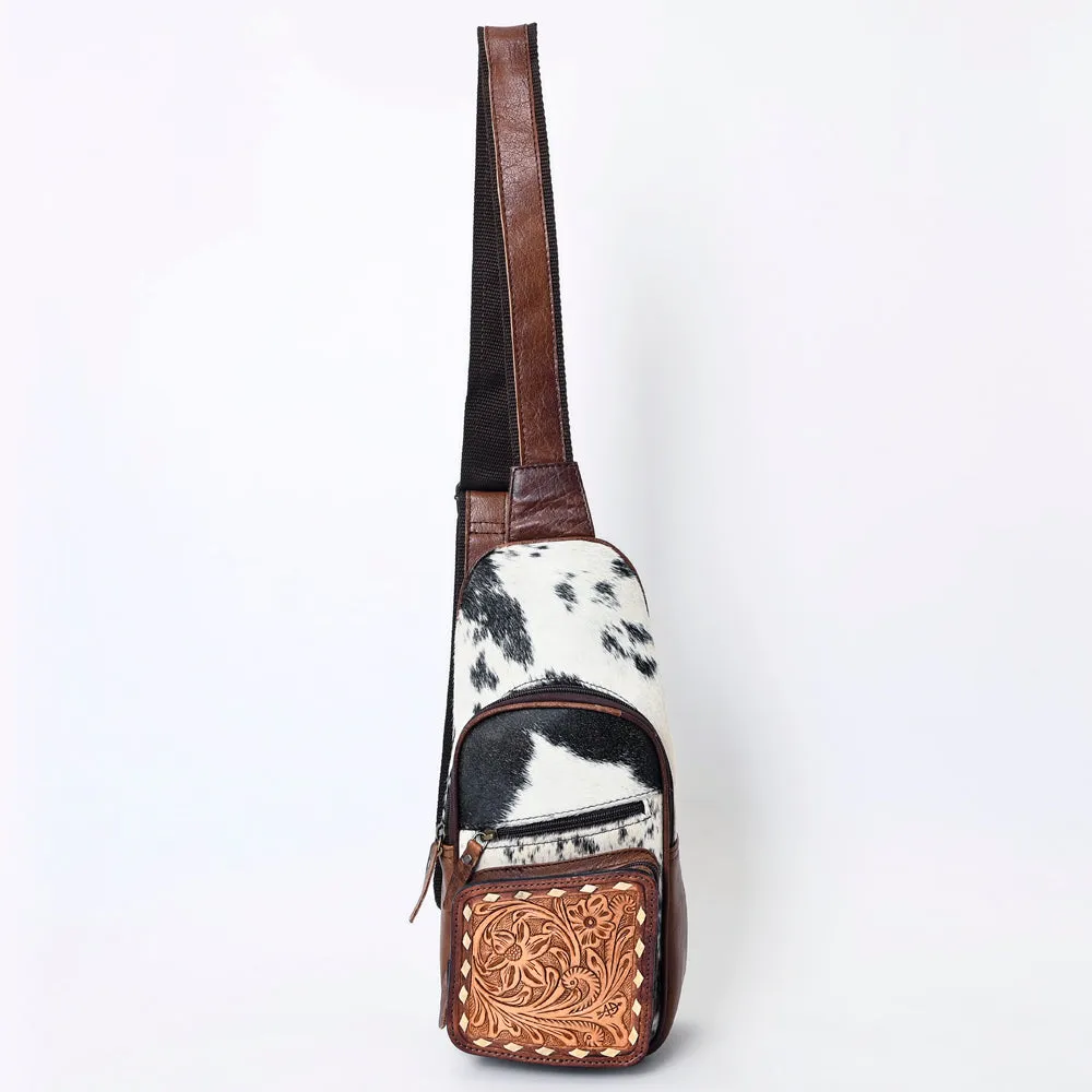 American Darling Sling Hand Tooled Hair-On Genuine Leather women bag western handbag purse