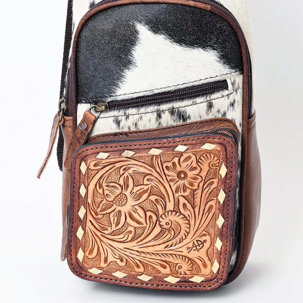 American Darling Sling Hand Tooled Hair-On Genuine Leather women bag western handbag purse