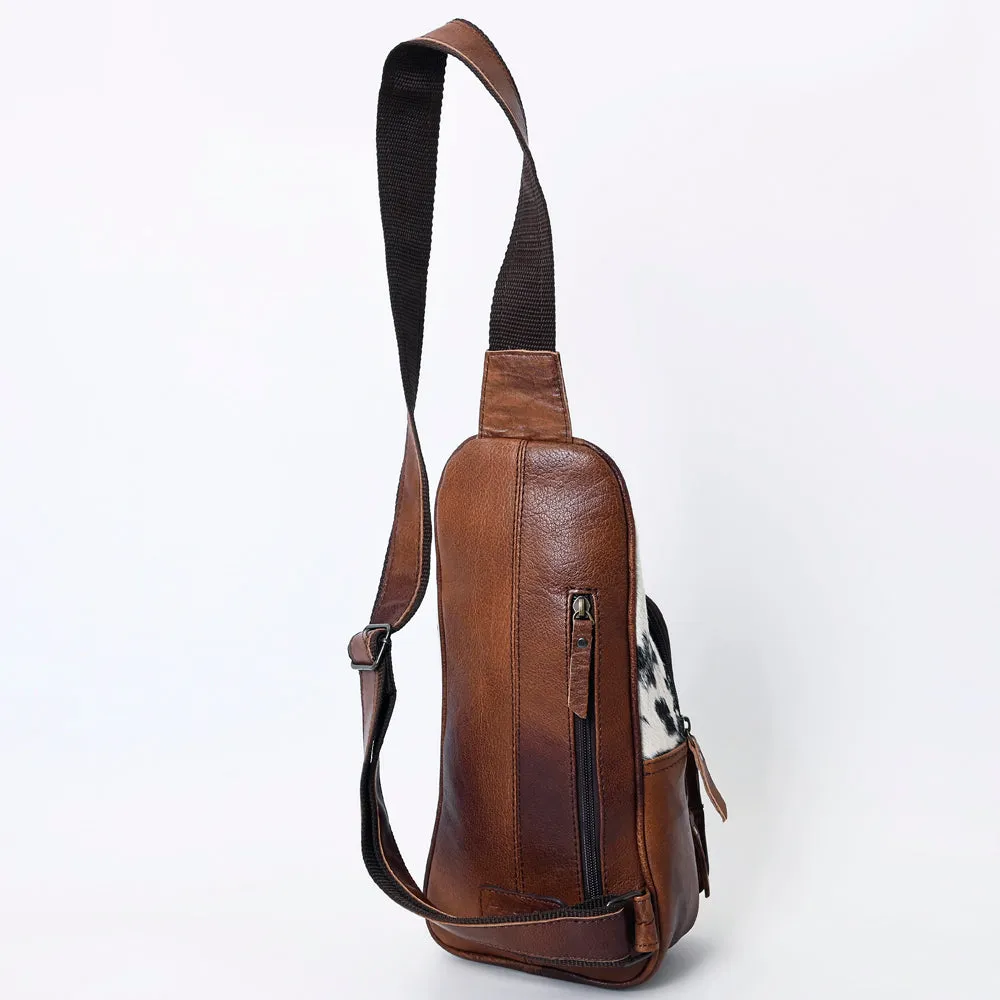 American Darling Sling Hand Tooled Hair-On Genuine Leather women bag western handbag purse