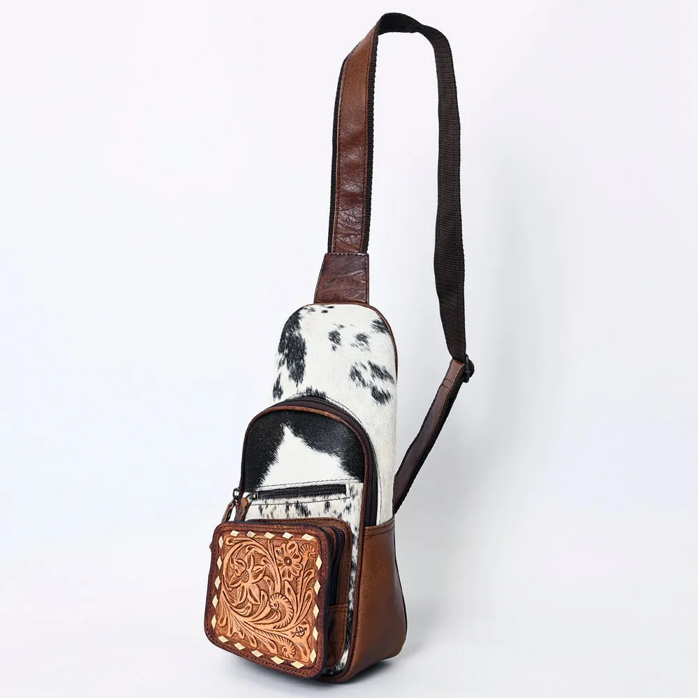 American Darling Sling Hand Tooled Hair-On Genuine Leather women bag western handbag purse