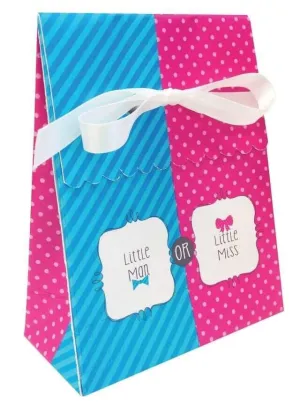 Baby Shower - 'Bow Or Bowtie?' Favor Bags with Ribbon