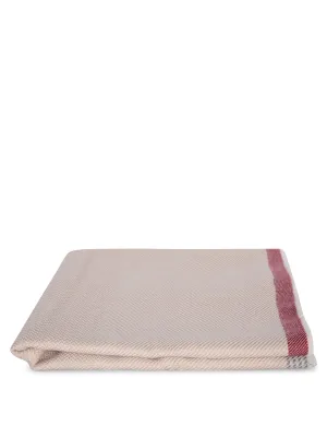 Beige and Red Cashmere Perfilo Scarf
