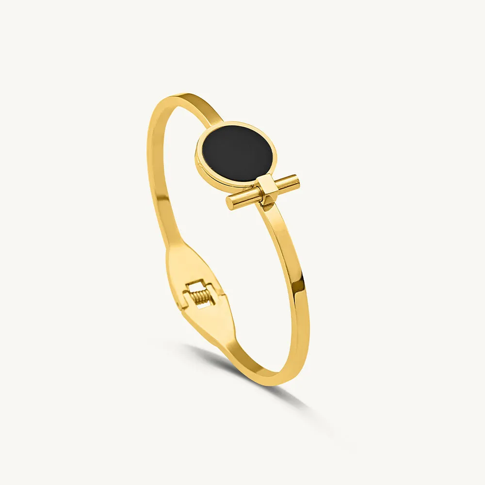 Black Onyx Bangle Bracelet