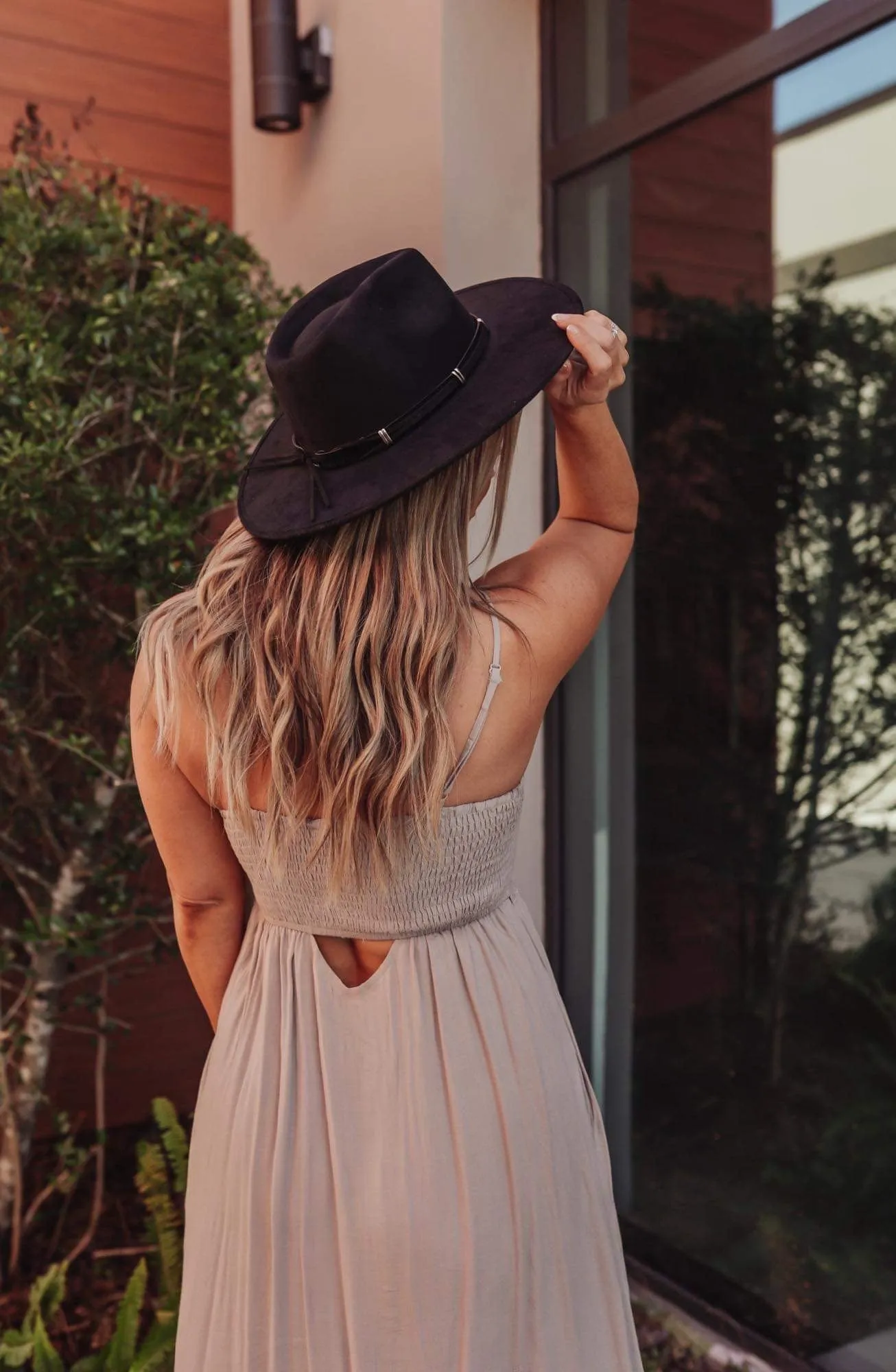 Black Wide Brim Fedora Fashion Hat