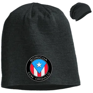 Boricua Con Orgullo Slouch Beanie