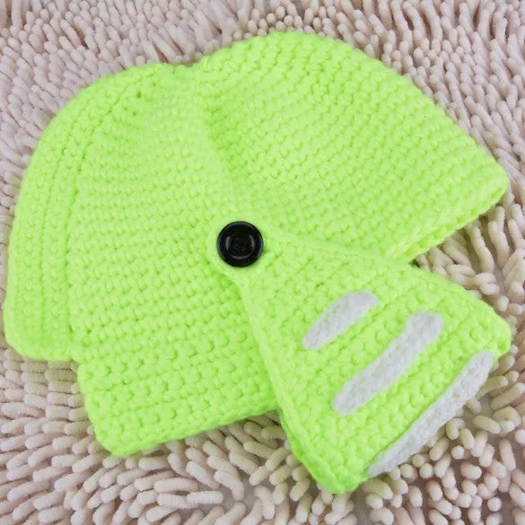 Buttons Unisex Crochet Knit Black Ski Beanie Wool Roman Knight Hat Mask Cap