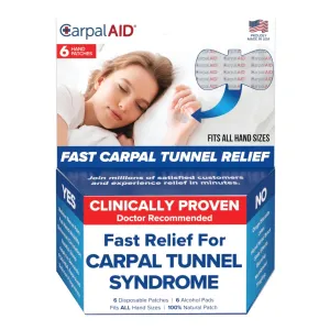 CarpalAid® Patch Hand-Based Carpal Tunnel Support, One Size Fits Most