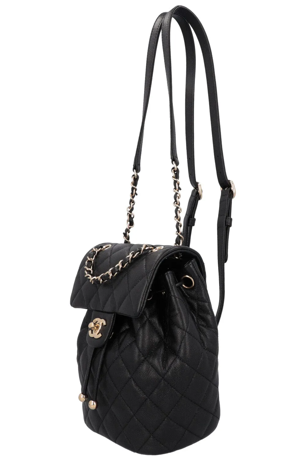 CHANEL Mini Urban Spirit Backpack Black Caviar