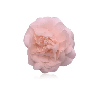 Chanel Vintage Fabric Light Pink Flower Camellia Camelia Pin Brooch