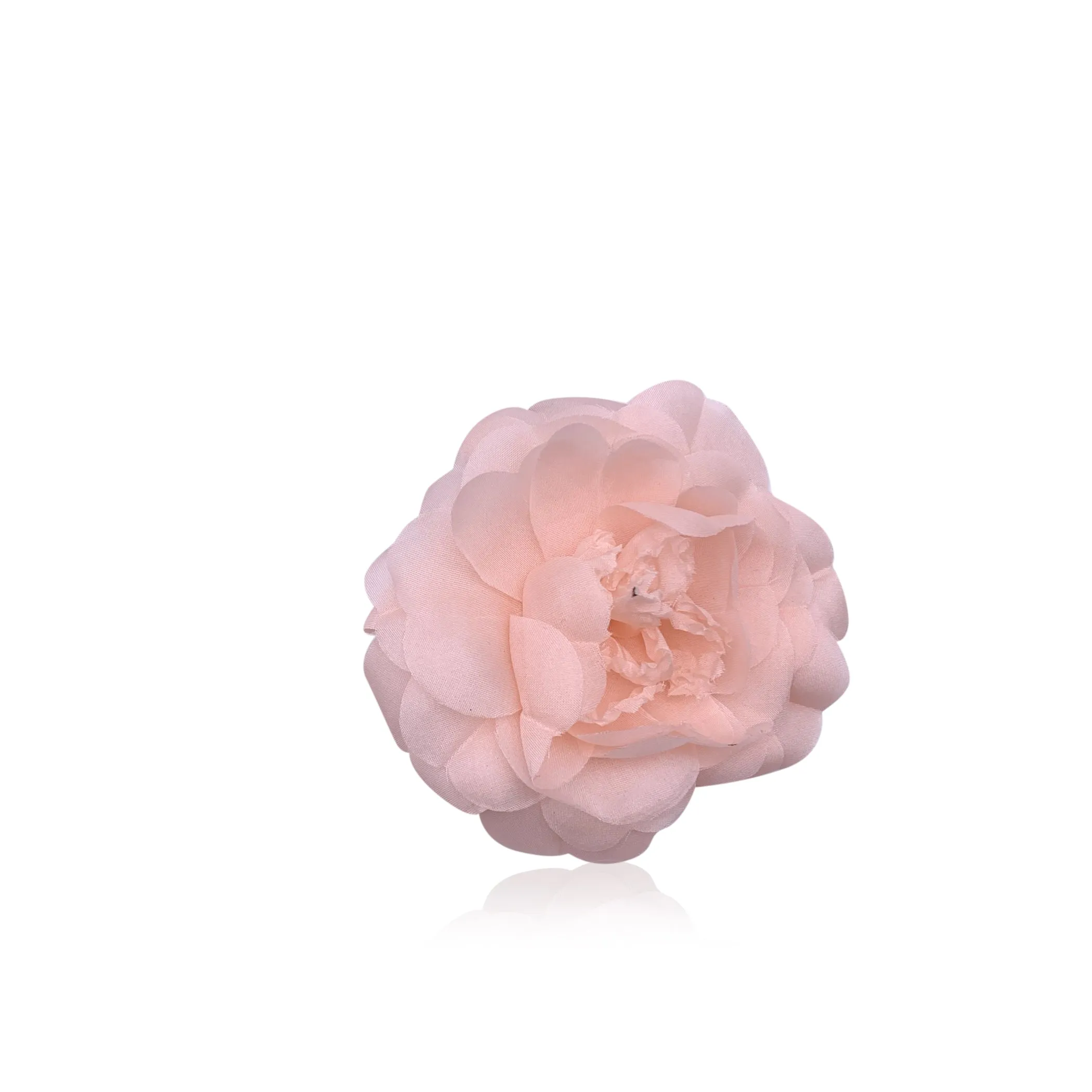 Chanel Vintage Fabric Light Pink Flower Camellia Camelia Pin Brooch
